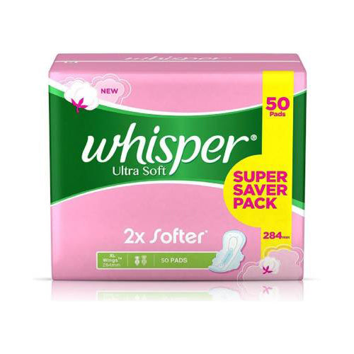 VSSC Whisper Ultra Soft XL Sanitary Pad (Pack of 50)