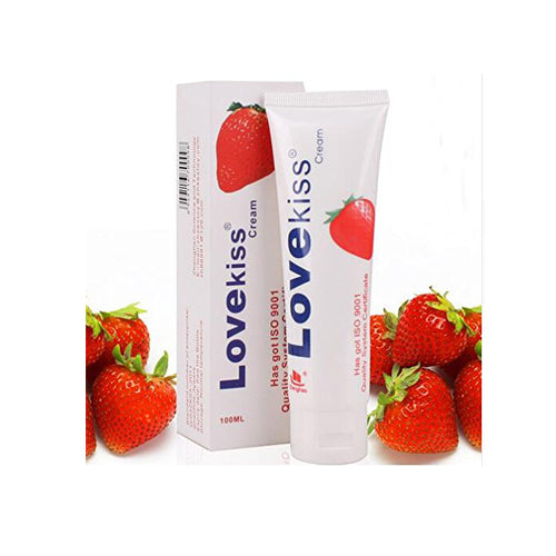 Bedroom Play Love Kiss Cream Personal Body Massage Lubricant For Couple -Strawberry 100 ml