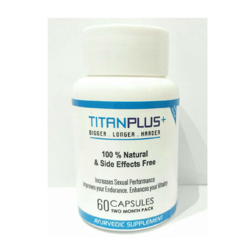 TITAN PLUS + Bigger Longer Harder African 100% Natural Immunity Booster (60 Capsules)