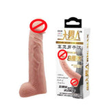 Realistic 9+ Inch Silicone Toy Extension Sleeve - Smooth Sexy Addorable Vig African Condom