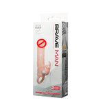 7.50 Inch Rabbit Vibrating Brave Man - Sleeve For Men Pure Silicone Made Pure