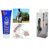 Largo Original African Cream for Men King Size Penis Enlargement 40 ml - Made In Germany + Rabbit Vibrating Brave Man - Sleeve For Men Pure Silicone Made - Black