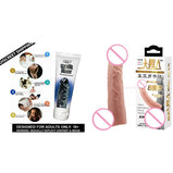 Realistic 10+ Inch Silicone Toy Extension Sleeve - Smooth Sexy Addorable African Condom + Otto Stahl Hart Gel Enlargement 50 ml