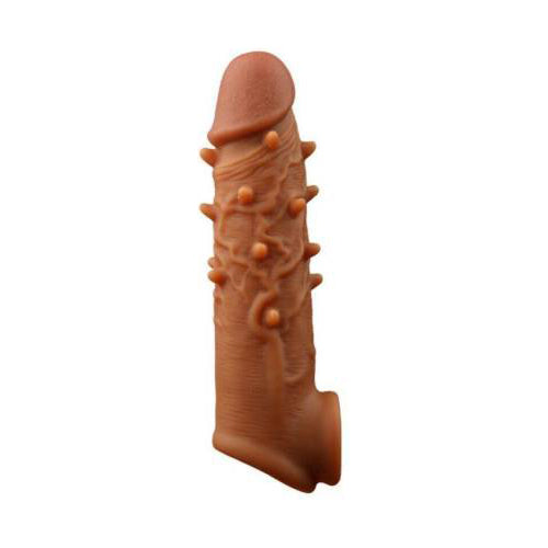 7.39 INCH Jumbo Double Hole Silicone Reusable/Washable Penis Extension Sleeve Condom