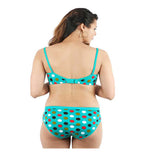 VSSC Bra & Panty Set Polka Print Green Lingerie Set - Light Green