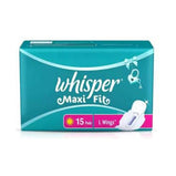 VSSC Whisper Maxi Fit L Size Wings ( 15 Pads ) Sanitary Pad
