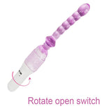 Jelly Vibrator Stick Long Anal Butt Plug Beads Silicone G-spot