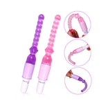 Jelly Vibrator Stick Long Anal Butt Plug Beads Silicone G-spot
