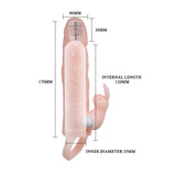 7.50 Inch Rabbit Vibrating Brave Man - Sleeve For Men Pure Silicone Made Pure