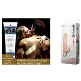 Rabbit Vibrating Brave Man - Sleeve For Men Pure Silicone Made + Developpe Original Sex Cream Gel For Men (Enlarging Penis) 50 ml Effective