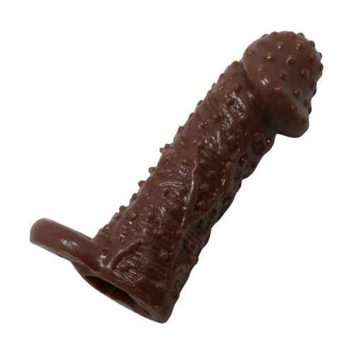 Very Pure Silicone 5.50 Inch Choco/Skin Colour - Reusable Washable Extender Sleeve Condom