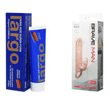 Largo Original African Cream for Men King Size Penis Enlargement 40 ml + Rabbit Vibrating Brave Man - Sleeve For Men Pure Silicone Made