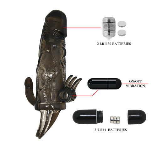 6.50 Inch High Quality Super Black Silicone Enlargement Extender Condoms for Men Penis Sleeve Condom