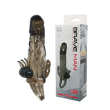 7.33 Inch High Quality Super Black Silicone Enlargement Extender Condoms for Men Penis Sleeve Condom + Xtra Man XXL CREME Bigger Strong Man Enlarger Max Size Cream Gold Largo Extra 50 ml