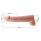 Realistic 10+ Inch Silicone Toy Extension Sleeve - Smooth Sexy Addorable African Condom + Largo Original African Cream for Men King Size Penis Enlargement 40 ml - Made In Germany