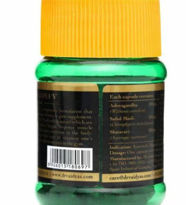 Dr Vaidyas's Herbobuild Capsule For Muscle Gain 30 Capsule