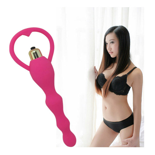 Waterproof Anal Toys for Men Women Silicone Anal Plug Vibrating Long Anal Beads Prostate Massage Vibrator Butt Plug BAP56 Massager  (Multicolor)