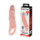 PRETTY LOVE 7 INCH EXTRA REUSABLE TPR MULTI MODE SKIN REUSE SLEEVE EXTENDER Condom  (1S)