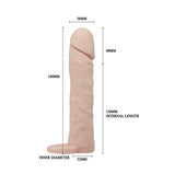 Pretty Love VSSC "Skin" 7.08 Inch Penis Dotted Transparent Sleeve/Extender Condom